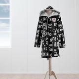 Taç Beşiktaş 1903 Lisanslı Desenli%50 Pamuk%50 Polyester Bornoz, Siyah Beyaz, 6-8 Yaş