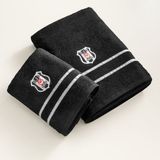 Taç Beşiktaş Lisanslı Arma 2'li Havlu Seti - Siyah - 70 x 140 cm - 50 x 90 cm