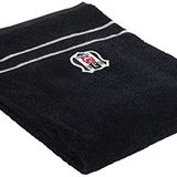 Taç Beşiktaş Lisanslı Arma Baskılı%100 Pamuk Banyo Havlusu, Siyah, 70x140 cm