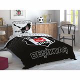 Taç Beşiktaş Marşlı Logo Tek Kişilik Nevresim Takımı