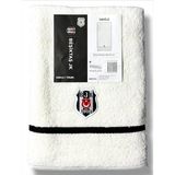 Taç Bjk Beşiktaş Siyah Beyaz Bandrollü Taraftar Banyo Havlusu 65 x 130 cm - 65 x 135 cm