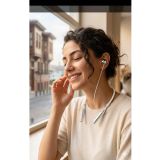 Taç Bluetooth Kulaklık Yüksek Şarj gücü ile 130 Saat Bekleme Süresi 10 Metre Çekiş Menzilli Dışarıdan Gelen Sesleri Filtreleyen Kulak İçi Tasarım aktif ENC görüşme memnuniyet garantili (BEYAZ)