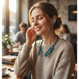 Taç Bluetooth Kulaklık Yüksek ŞarjI ile 150 Saat Bekleme Süresi 10 Metre Çekiş Menzilİ Dışarıdan Gelen Sesleri Filtreleyen Kulak İçi Tasarım aktif ENC görüşme memnuniyet garantili 097 (DERİN YEŞİL)