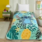 Taç Boutique Lisanslı Disney Lilo&Stitch Tek Kişilik Polyester Battaniye Renkli Desenli 160x220 cm - 160 x 220 cm
