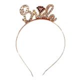 Taç BRİDE metal taşlı elmaslı elyazılı ROSEGOLD
