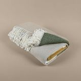 Taç Butik Kapadokya Pamuklu Çift Kişilik Battaniye Haki Sarı - 200 x 220 cm