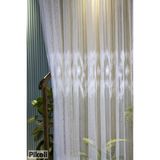Taç - Buzul Desenli Tül Perde Tül Perde - 1x3 Sık Pile - Hazır Dikim - Beyaz - 320 x 180 cm