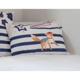 Taç Carre Blanc Organik Pamuklu Ptitchic Çift Taraflı Yastık Kılıfı 1 Adet 50 x 70 cm - Lacivert - 50x70