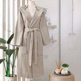 Taç Casual Waffle Pamuk Bornoz Taş S/m - S - M