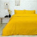 Taç Çift Kişilik Bambu Saten Nevresim Takımı Plain Sarı - Renkli - 200 x 220 cm