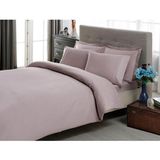 Taç Çift Kişilik Premium Basic Stripe Saten Nevresim Takımı Lila - 200 x 220 cm - Acı Kahve