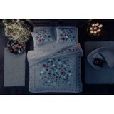Taç Çift Kişilik Ranforce Nevresim Takımı Charm Beyaz - 200 x 220 cm - Beyaz - Pembe