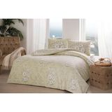 Taç Çift Kişilik Ranforce Nevresim Takımı Lily Bej - Çok Renkli - 100 x 100 cm