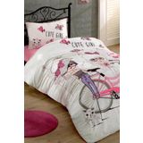 Taç Cute Girls Ranforce Tek Kişilik Nevresim Takımı