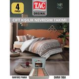 Taç Daria Taba Ranforce Çift Kişilik Nevresim Takımı 200X220 cm - 200 x 220 cm