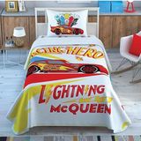 Taç Disney Cars Kachow Tek Kişilik Lisanslı Pike Takımı - Beyaz