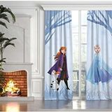 Taç Disney Frozen 2 Lisanslı Çocuk Odası Fon Perde - 2 Kanat (65x265 Cm) Çok Renkli