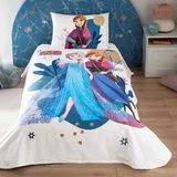 Taç Disney Frozen 2 Snow Tek Kişilik Lisanslı Battaniye - 160 x 220 cm - Açık Lila