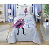 Taç Disney Frozen 2 Together Tek Kişilik Lisanslı Yatak Örtüsü - 100 x 110 cm - Safir