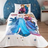 Taç Disney Frozen Forest Tek Kişilik Pike Takımı - Beyaz