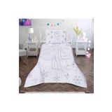 Taç Disney Frozen Snow Flower Lisanslı Jakar Yatak Örtüsü