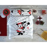 Taç Disney Minnie Mickey Love Day Pamuk Lisanslı Renkli Nevresim Takımı