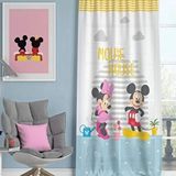 Taç Disney Minnie ve Mickey Lisanslı Tekli Fon Perde 140x265 - Çocuk Odası Fon Perde Çok Renkli