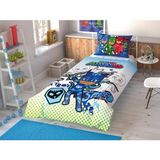 Taç Disney PJ Masks Lisanslı Nevresim Takımı - 160 x 220 cm - Açık Mavi - Gri