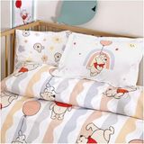 Taç Disney Winnie The Pooh Cloudy Pamuk Bebek Nevresim Takımı - 120 x 200 cm - Açık Mavi - Gri