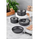Taç Easy Connect 8 Parça Granit Kaplama Basık Tencere Seti 20-24-26 cm İndüksiyon ve Fırın Kullanımına Uygun