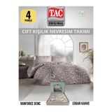 Taç Edrag Kahve Ranforce Çift Kişilik Nevresim Takımı 200x220 cm