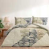 Taç Ella Ranforce Çift Kişilik Nevresim Takımı Kahverengi - Renkli - 100 x 100 cm