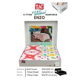 Taç ENZO Yesil Ranforce Genc modasi Cift Kişilik Nevresim Takım 200x220 cm