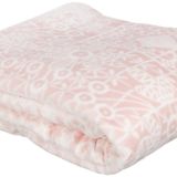 Taç Fabian Desenli%100 Polyester Battaniye, Pembe, Çift Kişilik