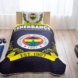 Taç Fenerbahçe Logo Tek Kişilik Yatak Örtüsü Takımı