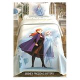 Taç Frozen 2 Sisters Tek Kişilik Pike Takımı