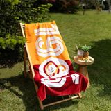 TAÇ Galatasaray 1905 Logo Desenli Pamuk Plaj Havlusu, Sarı, Kırmızı, Tekli