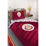 Taç Galatasaray Kırmızı Logo Tek Kişilik Pamuk Lisanslı Nevresim Takımı - 160 x 220 cm