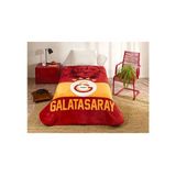 Taç Galatasaray Klasik Aslan Lisanslı Tek Kişilik Polyester Battaniye 160 x 220 cm Desenli - Kırmızı