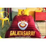Taç Galatasaray Stripe Tek Kişilik Yatak Örtüsü 160X 230 cm - 160 x 230 cm - Kırmızı