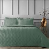 Taç Glory Modern Desenli Çift Kişilik Yatak Örtüsü Polyester Malzeme Yeşil Renk - 250 x 260 cm
