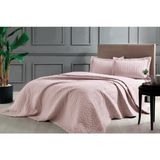 Taç Glory Pudra Çift Kişilik Yatak Örtüsü Elyaf Polyester Kumaş Düz Tema 250 x 260 cm