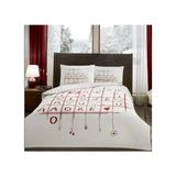 Taç Glow Parlayan Çift Kişilik Nevresim Takımı Romenta Kırmızı - 200 x 220 cm - Acı Kahve