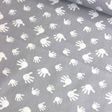 Taç Gri El Nevresimlik Poplin Kumaş - 1 m