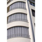 Taç Gri Su Geçirmez Balkon Perdesi – Kornişli & Bağcıklı Branda En×boy Balkon Branda Perde - 220 x 260 cm