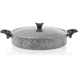 Taç Gri Ultra Granit 24 cm Basık Tencere -3465