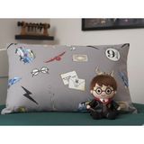 Taç Harry Potter Yastık Kılıfı – Büyülü Rüyalar Için 1 Adet 50X70 Cm. - Gri - Siyah - Krem