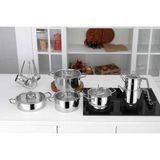 Taç Hera 16 Parça Çelik Çeyiz Seti Platin - TAC-4721 - Gri