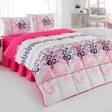 Tac Jadore Pembe Pamuklu Kumas Tek Kisilik Uyku Seti Fiyatlari