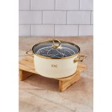 Taç Kızartma Tenceresi Emaye 22 Cm 4 Litre